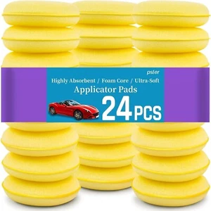 Psler Foam Car Wax Applicator Foam Pads Detailing Round 4 Inch Polishing Sponges - Picture 1 of 7