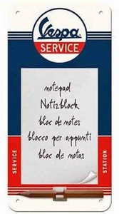 Bloc de notas magnético de metal VESPA - SERVICIO 10x20 cm con logotipo con licencia - Scooter italiano - Imagen 1 de 6