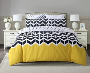 Luxury Reversible Duvet Cover Quilt Cover Bedding Set Single Double King Size UK - Picture 1 of 19