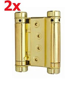 2 uds acero 100 mm latón cubierta cinta de puerta colgante bisagra de puerta batiente puerta... - Imagen 1 de 2
