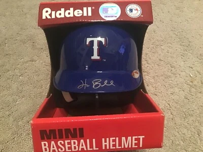 Hank Blalock AUTOGRAPH Just Minor Mini Helmet Texas Rangers AUTO Signed Baseball - Image 1 of 4
