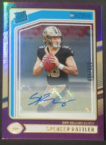 Spencer Rattler 2024 Panini Donruss Rated Rookie Autograph Purple (70/150) Saint - Picture 1 of 2
