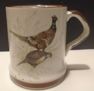 Brown Speckled Pheasant Coffee Mug Made in Japan 12 Oz. - Picture 1 of 6