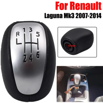 For Renault Laguna 2007 2008 2009 2010-2014 Gear Shift Knob Shifter Boot Silver - Image 1 of 4