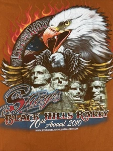 STURGIS Motorcycle Rally 70th Annual 2010 T-Shirt Men's Size XXL Burnt Orange - Picture 1 of 9