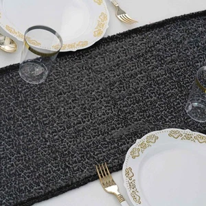 10 pcs SEQUIN TABLE RUNNERS 12x108" Sparkly Wedding Party Catering Event Linens - Picture 1 of 116