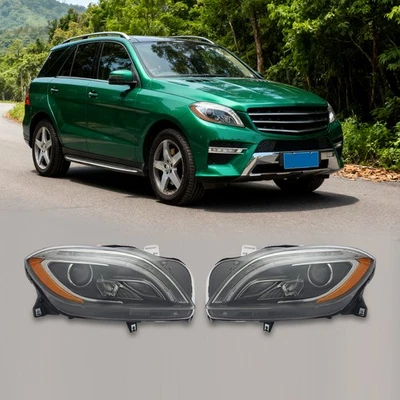 For 2012-2015 Mercedes-Benz ML250 ML350 Headlights Xenon/HID Headlamps Pair Set - Image 1 of 4