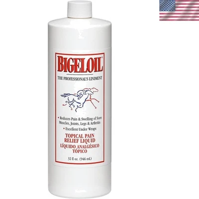 Linimento Bigeloil Vigorizante 32oz - Alivio Articular y Muscular Perfumado a Hierbas Foto 1 de 4