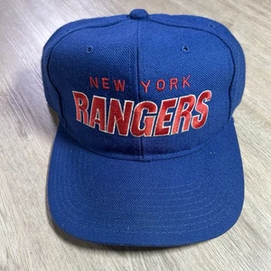 VTG Starter New York Rangers Snapback Hat NHL Hockey 100% Wool Blue Cap - Picture 1 of 10