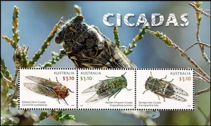 2022 Cicadas Mini Sheet. MUH-MNH. - Picture 1 of 1