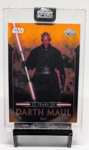 2024 Topps Chrome Black Star * DARTH MAUL - 25 Years - Orange /25 (only 25) - Picture 1 of 2