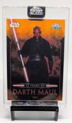 2024 Topps Chrome Black Star * DARTH MAUL - 25 Years - Orange /25 (only 25) - Image 1 of 2