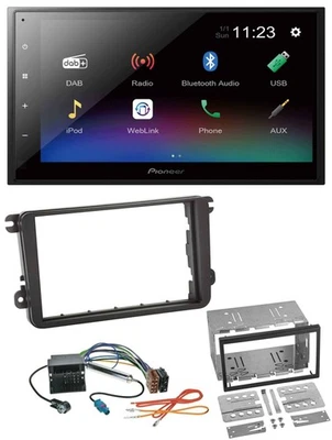 Pioneer USB Bluetooth DAB 2DIN MP3 Autoradio für VW Sharan ab 10 Tiguan ab 07 To - Bild 1 von 4