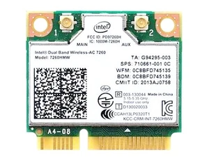 Intel Dual Band Wireless-AC 7260 7260HMW Half Mini PCIe PCI-Express WLAN WiFi - Picture 1 of 2