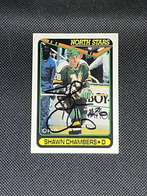 Shawn Chambers 1990-91 O-Pee-Chee #192 Minnesota North Stars Signed Auto Card - Image 1 of 3