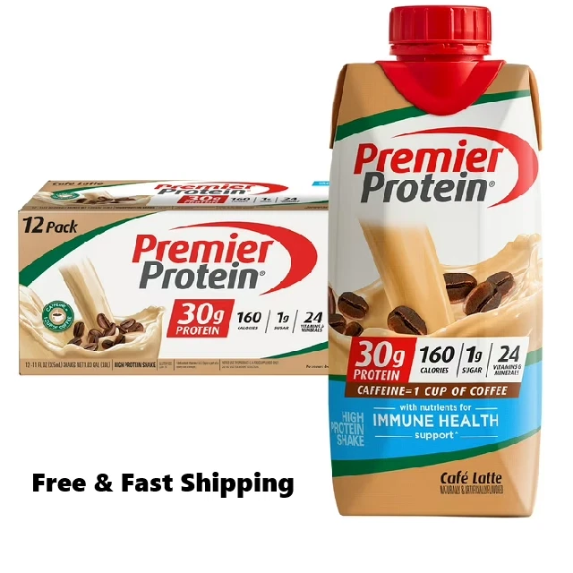 Batido de proteínas Premier, Café Latte, 30 g de proteína, 11 fl oz, 12 quilates Foto 1 de 1