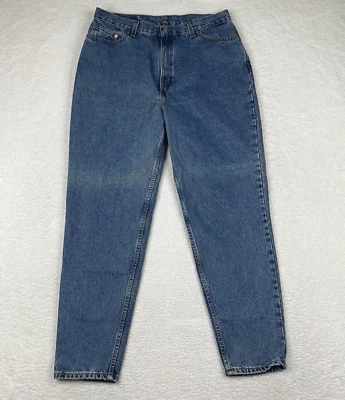 VTG Levis Jeans Womens 18 W M Blue Wash 550 Relaxed Tapered High Rise Made USA - Image 1 of 4