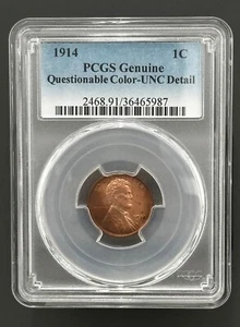 1914 P Wheat Cent in PCGS Uncirculated, High Grade Coin - Picture 1 of 5