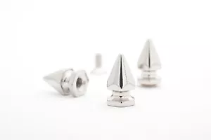 20 pc 17mm Silver Hex Spikes for denim leather craft apparel StudsAndSpikes - Picture 1 of 2