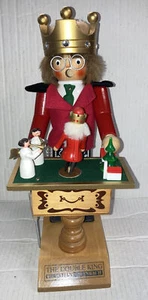 Steinbach Smoker Music Box The Double King Dancing Wooden Volkskunst Pre Own - Picture 1 of 16
