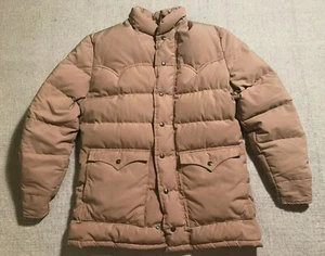 Vintage Down By Schott Men’s Coat Medium Beige Insulated Puffer Quilted Parka N1 - Picture 1 of 10