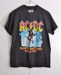 Camiseta negra mediana AC/DC Blow Up Your Video World Tour - Imagen 1 de 8
