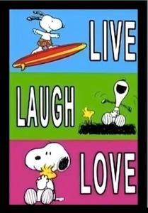 Live Laugh Love Snoopy -MAGNET - Picture 1 of 1