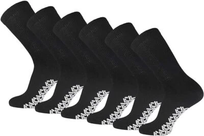 6-12 Pairs Non skid Diabetic Crew socks Non Binding Loose Fit Top Cotton Gripper - Image 1 of 4