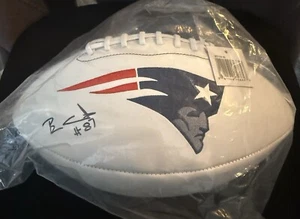 Ben Coates Autographed New England Patriots Logo Football w/Insc- JSA W Auth - Picture 1 of 2
