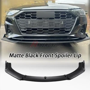 PER AUDI A4 S LINE S4 B9 2016-19 SPOILER SOTTO PARAURTI ANTERIORE SPLITTER OPACO - Imagen 1 de 10