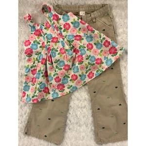 NWT VGUC LOT Gymboree Tennis Match Flower Top Stripe Tank Embro Turtle Pants 5 - Picture 1 of 24