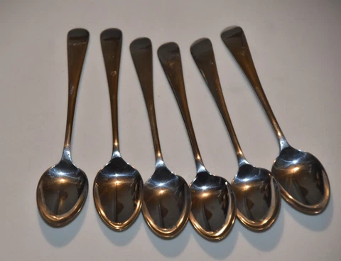 Six George V Sterling Silver Teaspoons Sheffield 1932, Cooper Brothers makers Cover