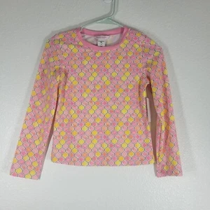 Tommy Bahama Rashguard Long Sleeve Shirt Girl Size 14 UPF 50 Geometric Pink New - Picture 1 of 10