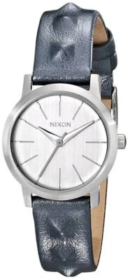 Nixon Kenzi Women's 26mm Gray Studded Leather Silver Dial Watch A398-1619 - Image 1 of 4