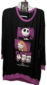Disney Nightmare Before Christmas Womens Long Tunic Sleep Dress 2X(18/20)W/Socks - Picture 1 of 6