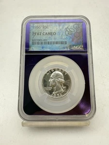 1956 NGC PF67 CAMEO SILVER PROOF Trader Bea Purple Core Rare! - Picture 1 of 4