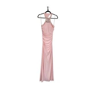 Cache' Kleid 4 rosa Schmuck Perlen Neckholder figurbetont bodenlang Abschlussball Event - Bild 1 von 8