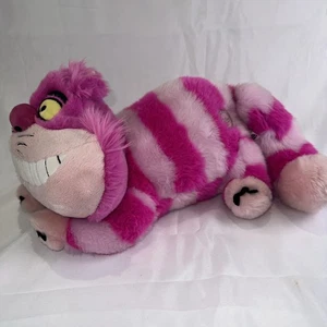 Alice In Wonderland Fluffy Pink Cheshire Cat Plush Soft Toy Disney store - Picture 1 of 9