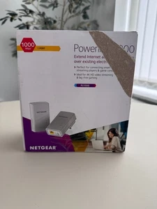 2 x Netgear WiFi Extender PL1000 Powerline Adapters AV1000 PL1000-100UKS Gigabit - Photo 1/2