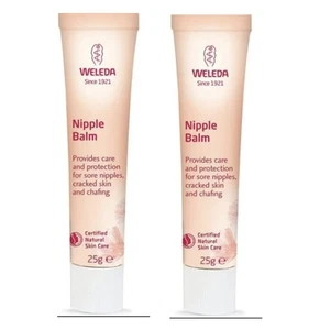 Bálsamo para pezones Weleda 25 g paquete de 2 para pezones doloridos, piel agrietada y rozaduras - Imagen 1 de 3
