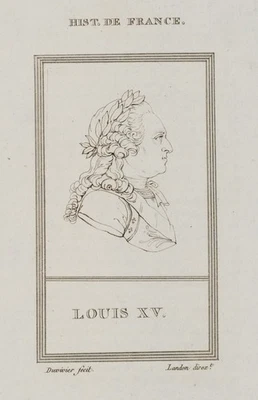 LANDON (*1760) nach DUVIVIER (*1758), Porträt von Louis XV, KSt. Klassizismus - Bild 1 von 4