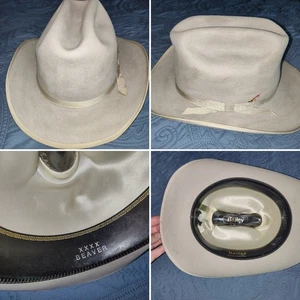 BAILEY MADE IN TEXAS USA  4X Gray Beaver Long Oval Hat Size 7 3/8 (59) *as is* - Picture 1 of 19