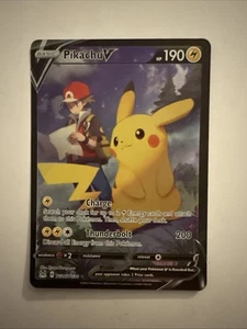 JCC Pokémon Pikachu v TG16/TG30 Lost Origin 2022 Arte Completo Holo Tarjeta Ultra Rara - Imagen 1 de 2