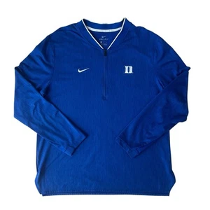 Duke Blue Devils Nike 1/4 Zip Pullover Jacket Mens XL Blue Team Issue PE 335 - Picture 1 of 12