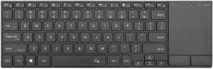 Rii Wireless Bluetooth Keyboard, Multi Device Rechargeable Stainless w/Touchpad - Picture 1 of 9