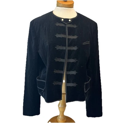 163 Polo Jeans Co Ralph Lauren военного черный бархат группы куртка размер XL Blazer - Изображение 1 из 4