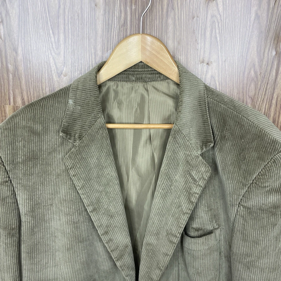 Casaco esportivo masculino Statements 46S marrom 100% algodão veludo couro marrom botões - Imagem 1 de 4