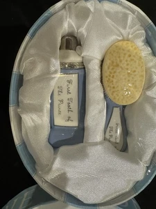 Fango Torta Baby Boy primo ricciolo e primo dente ceramica scatola ricordo principe nuovo in scatola - Foto 1 di 2