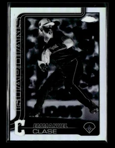 Emmanuel Clase 2025 Topps Chrome Baseball Negative Refractor #135 Guardians - Picture 1 of 2