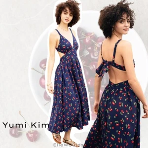Yumi Kim Uma Cherry Navy Dress, Size 4 - Picture 1 of 4